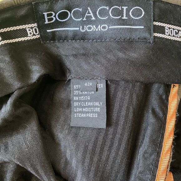 Brown Plaid Dress Pants - Picture 2 of 2